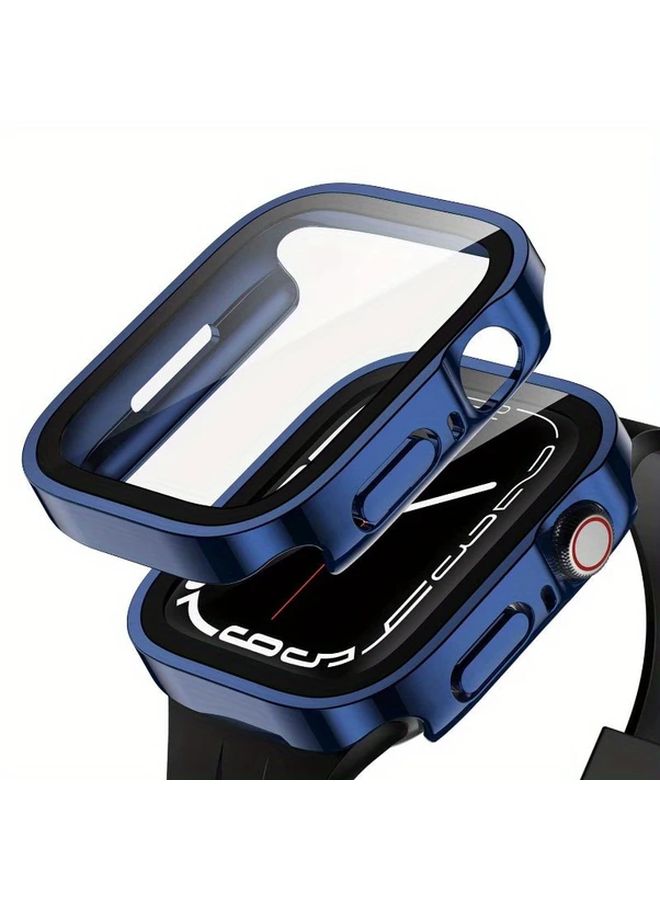 Hard Case With Tempered Glass Screen Protector For Series 9 8 7 41mm Black - Image 4
