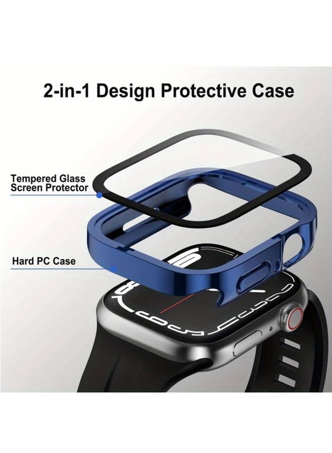 Hard Case With Tempered Glass Screen Protector For Series 9 8 7 41mm Black - Image 5