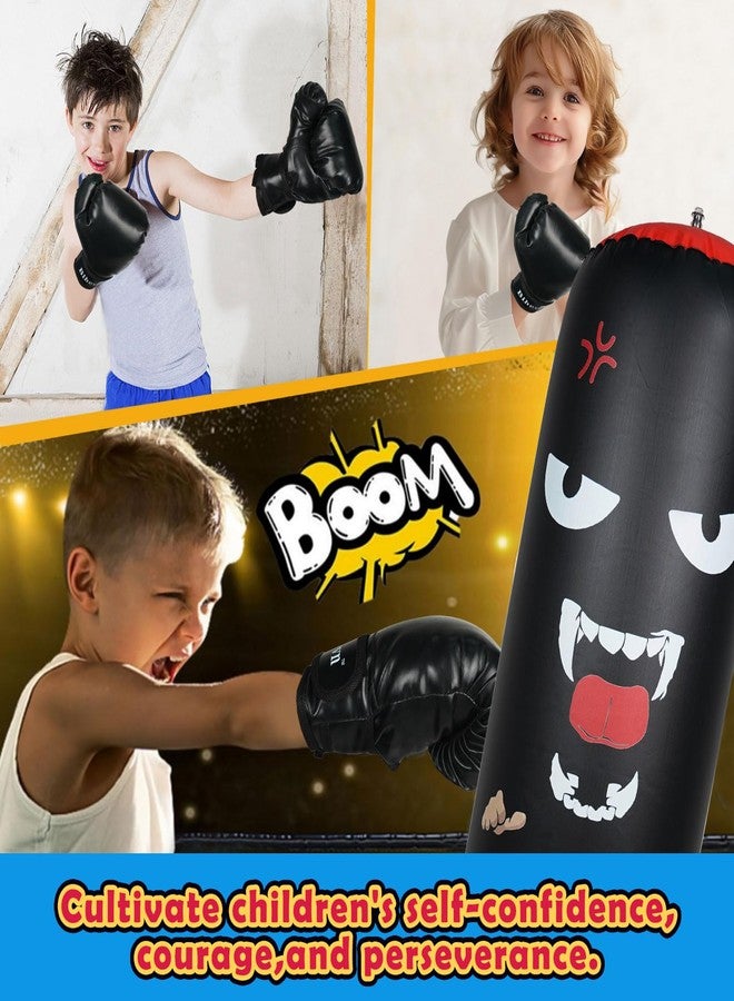 Bihevn Children's Independent Punching Bag Inflatable Boxing Bag Set with Gloves and air Pump, Designed for 4-12 Years Old, Safe Decompression, The First Choice for Sports Toys, Great Value Gift - Image 4