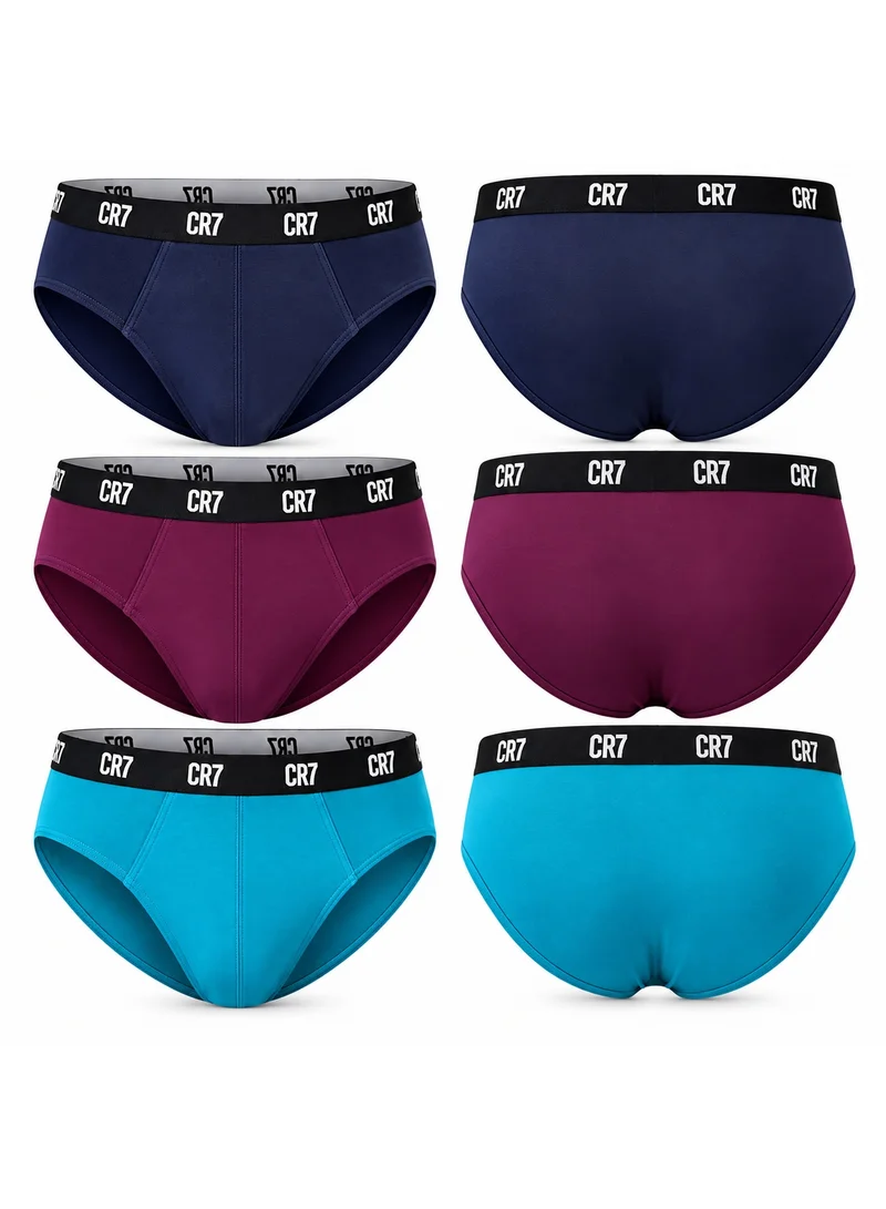 Cr7 CR7 Men’s Basic Underwear 3-Pack Multicolor – Comfortable Cotton Stretch Briefs, Breathable Everyday Innerwear