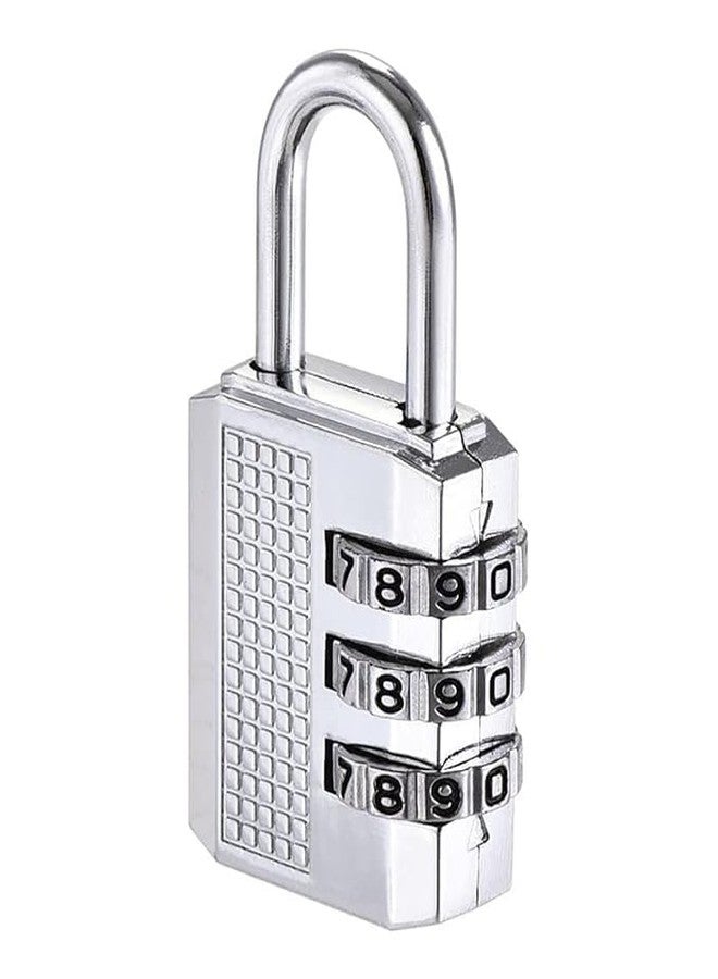 Tiny Deal Metal Luggage Lock, 3 Dialer Number Lock Luggage, Suitcase, Bag, Travel Rechangable Combination Pad Lock - Image 1