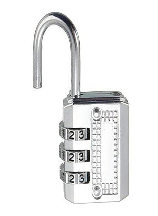 Tiny Deal Metal Luggage Lock, 3 Dialer Number Lock Luggage, Suitcase, Bag, Travel Rechangable Combination Pad Lock - Image 2