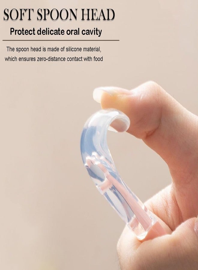 VIHAX Double Head Baby Silicone Food Spoon Baby Fruit Scraping Mud Soft Feeding Food Scraper for Infants Fruit Feeding (2 in 1 Spoon) - Image 5