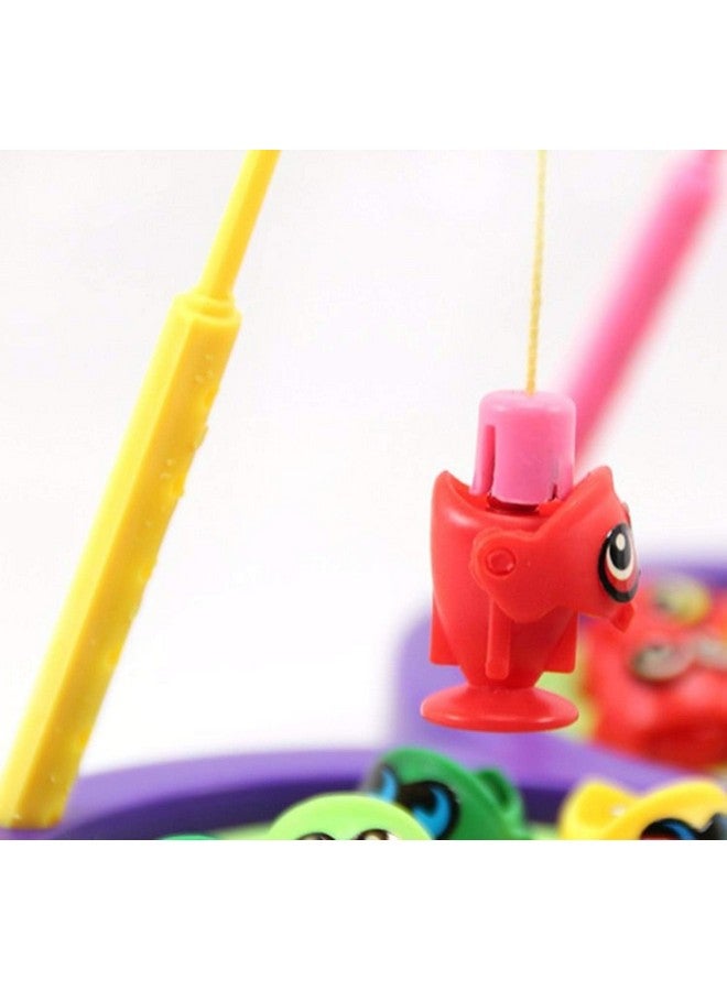 Niku Fishing Game Toy for Kids Boys and Girls with Rotating Board | Fish Catching Game | Music On/Off Switch | Includes 32 Fish and 4 Fishing Poles | Birthday Gifts for Girls Kids, Multicolor - Image 2