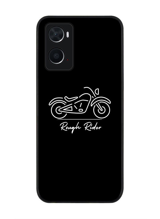 Stylizedd حافظة سوداء متينة لهاتف أوبو A96 4G / A36 / A76، حافظة رفيعة، حواف مرنة من المطاط، مضادة للسقوط، غلاف TPU جل رقيق - راعي الخشونة - Image 1