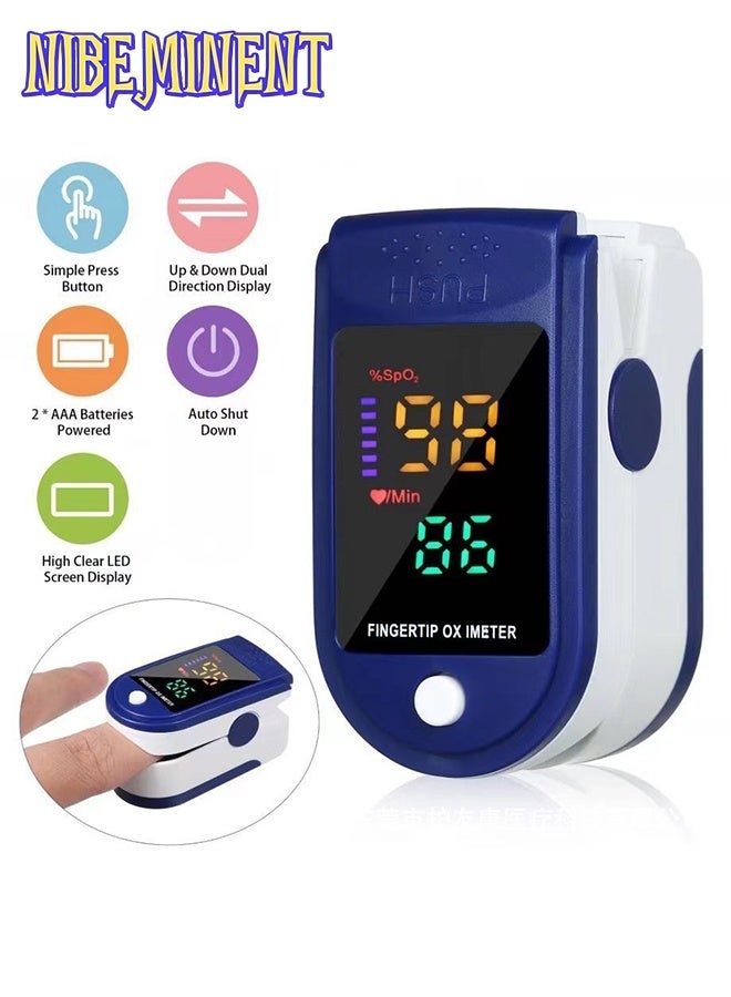 NIBEMINENT 3PCS Blood Pressure Monitor With LCD Digital Display with Reliable Fingertip Pulse Oximeter Heart Rate Monitor,Digital Thermometer Portable Electronic Accurate Thermometer Set for Home Use - Image 4