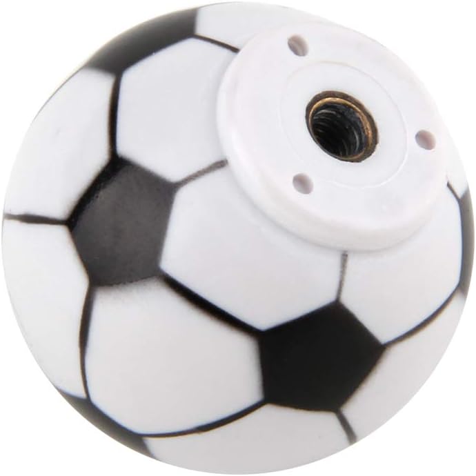 Silverline 6 Pack Cabinet Boy Child Drawer Knobs 1-1/4" Sports Dresser Wardrobe Room Decoration Soccer - Image 4
