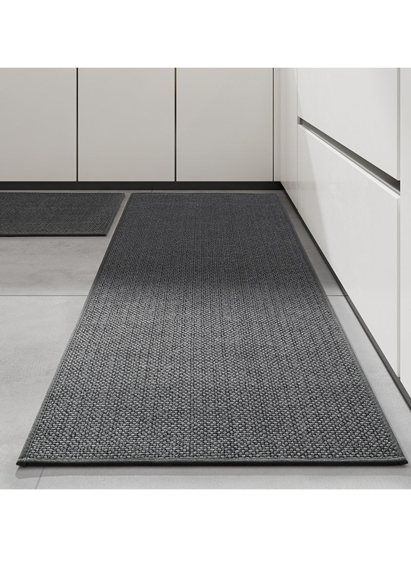 شاربدو مطاطات مطبخ مكونة من قطعتين مقاومة للانزلاق – مطاطات مطبخ منسوجة ماصة للماء امام الحوض، متينة ومقاومة للماء وقابلة للغسيل 45×120 سم + 45×70 سم - Image 1