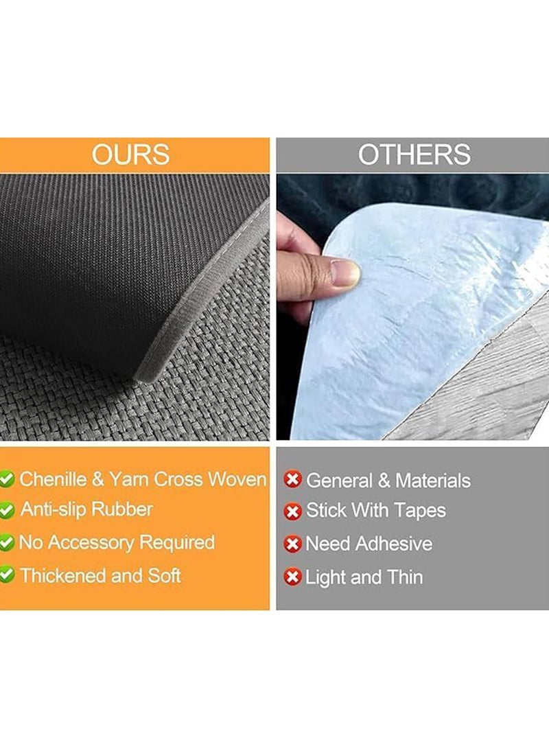 شاربدو مطاطات مطبخ مكونة من قطعتين مقاومة للانزلاق – مطاطات مطبخ منسوجة ماصة للماء امام الحوض، متينة ومقاومة للماء وقابلة للغسيل 45×120 سم + 45×70 سم - Image 3