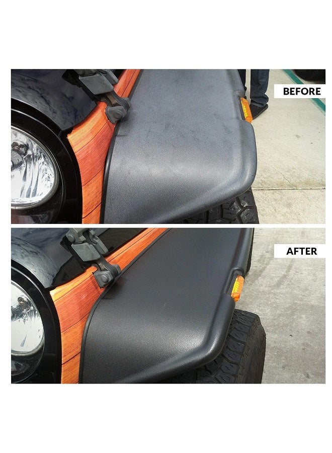 NORA Plastic Restorer N-258 (500ml) Restores Faded Plastic, Vinyl & Rubber UV Protection & Long-Lasting Shine For Bumpers, Trims, Mirrors & Exterior Panels Car Detailing Spray Polish - Image 4
