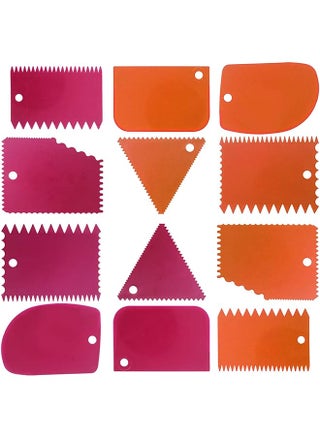 Scraper Smoother Tool Set, DaKuan 12 pcs Cake Smoothing Cutter Plate Tool Combo, Cake Icing Scrapper Cake Edge Decorating Tool. - pzsku/Z9EE1CE690B0E415478E3Z/45/_/1692605760/bec5793b-91d7-4279-bbee-1c771c599012