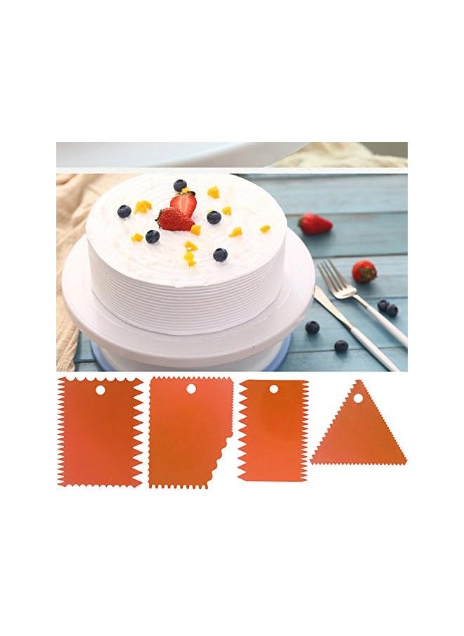 Scraper Smoother Tool Set, DaKuan 12 pcs Cake Smoothing Cutter Plate Tool Combo, Cake Icing Scrapper Cake Edge Decorating Tool.
