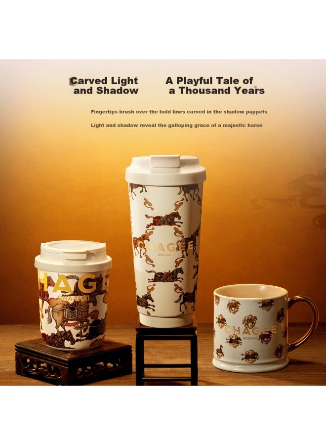 Chagee Shaanxi City Limited Edition Desktop Thermos Cup Water Bottle Tea Cup Coffee Mug 316 Stainless Steel Birthday Gift