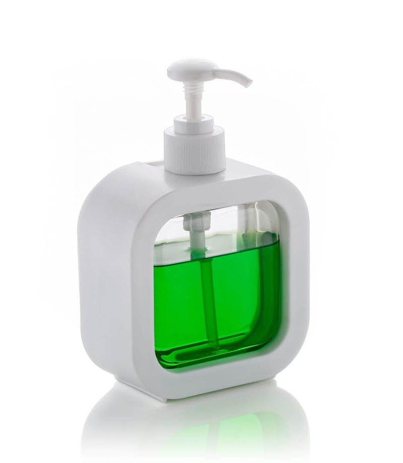 WEZOSHINET Plastic Empty Bottle Soap Dispenser for Bathroom Kitchen LargeCapacity Dispensing Bottled Hand Soap Dish Soap Shower Gel Shampoo Washing Powder Liquid Pump Dispenser Bottle 1Pcs 350 ML - Image 2
