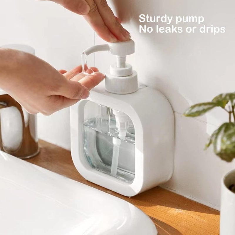 WEZOSHINET Plastic Empty Bottle Soap Dispenser for Bathroom Kitchen LargeCapacity Dispensing Bottled Hand Soap Dish Soap Shower Gel Shampoo Washing Powder Liquid Pump Dispenser Bottle 1Pcs 350 ML - Image 4