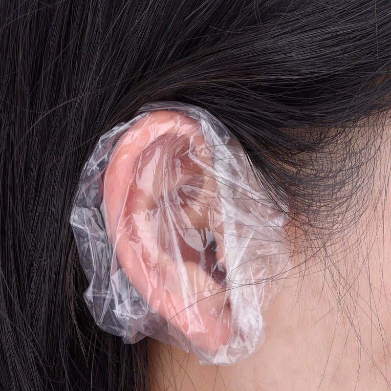 RXSHOPY Ear Caps for Shower, Hair Dye, Bathing I Waterproof Ear Protector, Pack of 100 - Image 2