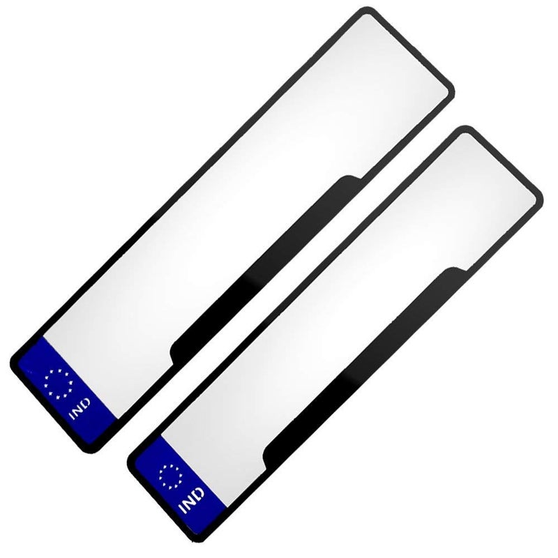 SPEDY 3D Acrylic Designer Car Number Plate With Title Bar (44.5X10 cm Front, 50X12 cm Rear) (2 Pcs Set) Article No.521 - Image 1