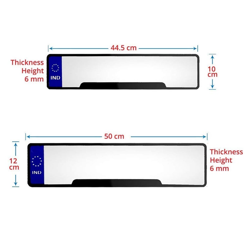 SPEDY 3D Acrylic Designer Car Number Plate With Title Bar (44.5X10 cm Front, 50X12 cm Rear) (2 Pcs Set) Article No.521 - Image 2