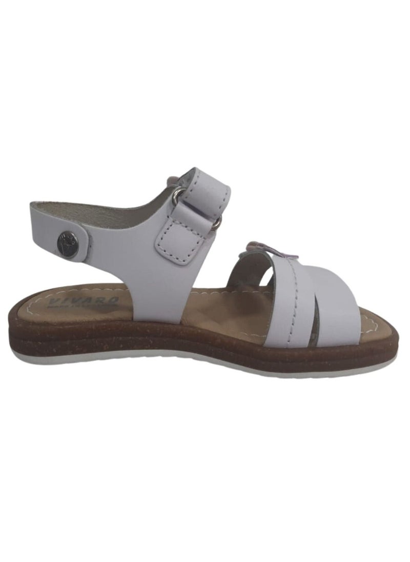 VIVARO Kids Shoes Summer Sandal Open Toe Soft Leather shoes with Heart for Girls Children  - Image 1