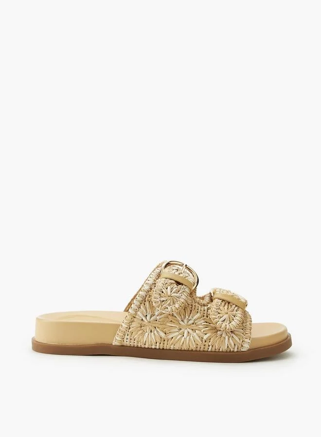 Women Textured Slip-On Sandals