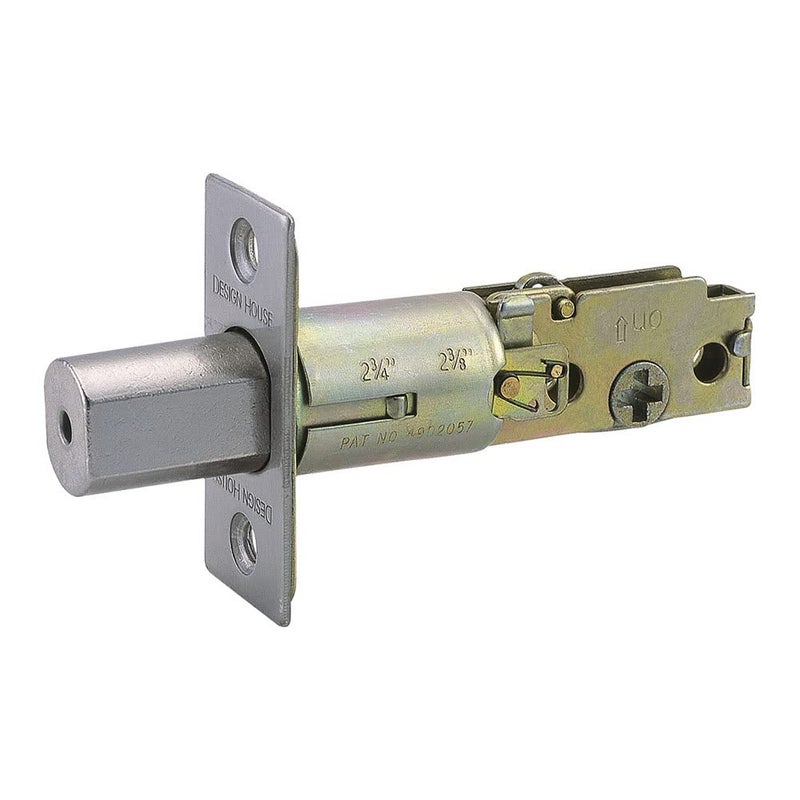 Design House 790758 2Way Replacement Square Corner Deadbolt Latch Satin Nickel