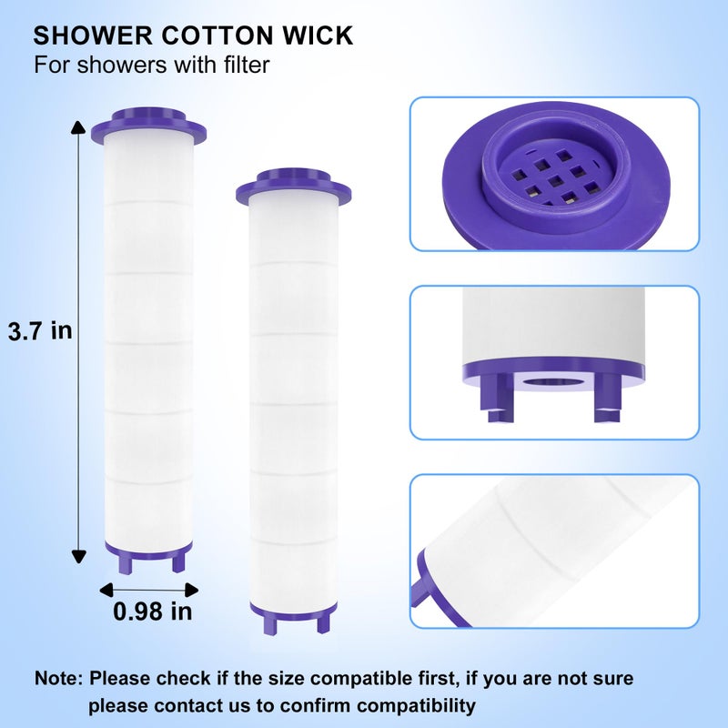 Tnnluku 12 Pieces Hydro Jet Shower Head Filter, High Pressure Handheld Vortex Turbo Fan Shower Heads Filter - Image 2