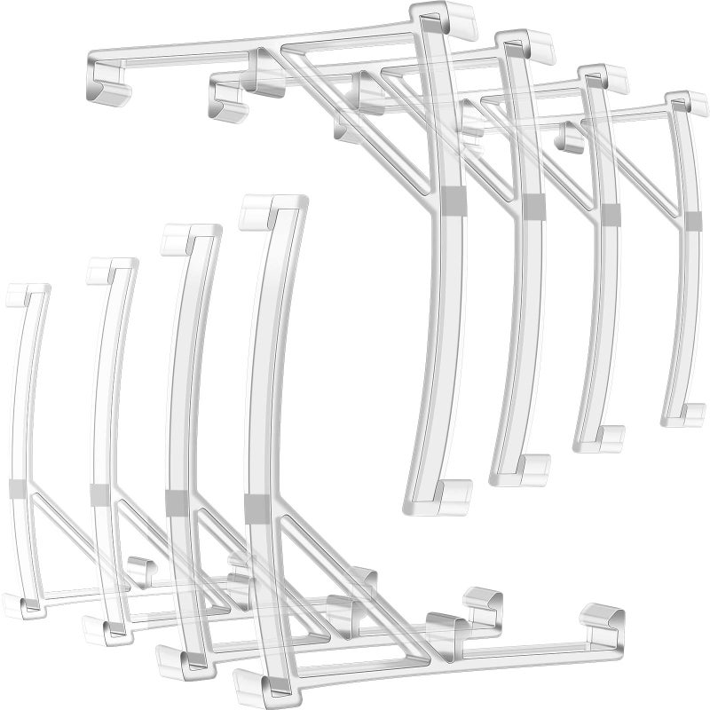 Patelai Patelai Valance Clips Plastic Vertical Blinds Brackets 35 Inch Vertical Blinds Clear Plastic for Shutters Parts Accessory Components8 Pieces 
