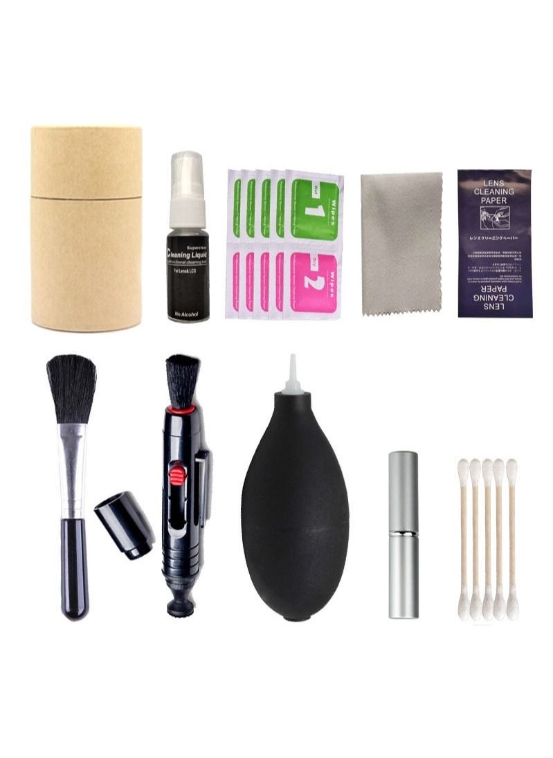 GHavii - 9 in 1 Camera Lens Cleaning Kit For DSLR Camera Canon Sony Nikon Mirrorless Camera Sensor Cleaning Kit Includes Lens Blower/Cleaner/Cotton Swab/Cleaning Cloth/Cleaning Pen/Cleaning Brush - Image 1