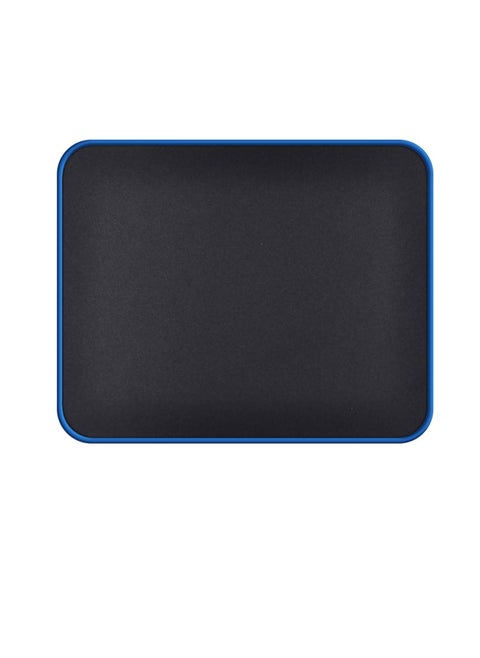 High Quality Large Rubber Gaming Mouse Pad Anti-Slip Waterproof Comfortable to Use Black with bule Edge Size 30 x 25 cm