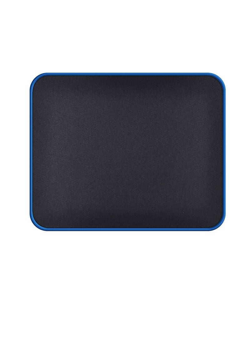 High Quality Large Rubber Gaming Mouse Pad Anti-Slip Waterproof Comfortable to Use Black with bule Edge Size 30 x 25 cm