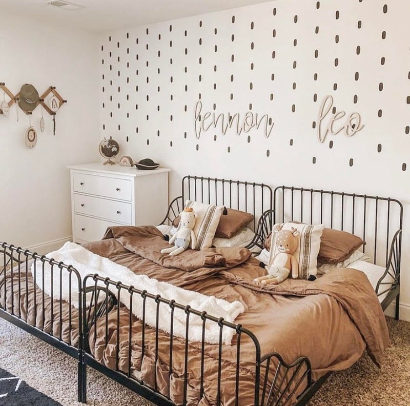 The Boho Design Candy Hand Drawn Lines Wall Decals Peel and Stick for Kids Baby Bedroom Nursery and Living Room Adhesive Vinyl Wall Stickers Decor Black
