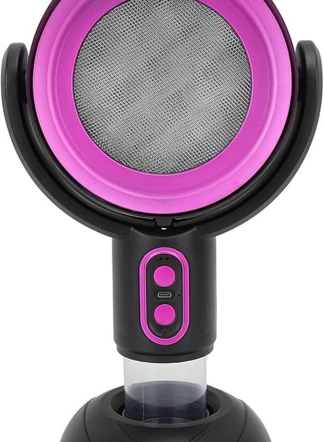 Portable USB Exhaust Fan For Kitchen 2 Speed Desktop Range Hood With Negative Ion Black Violet - Image 1