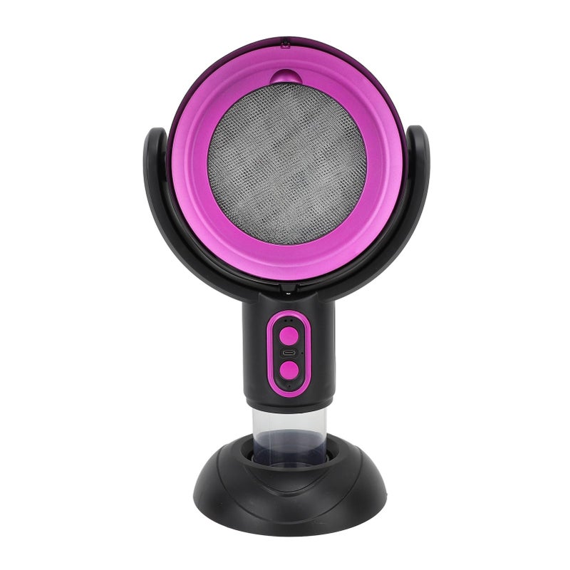 Portable USB Exhaust Fan For Kitchen 2 Speed Desktop Range Hood With Negative Ion Black Violet - Image 2