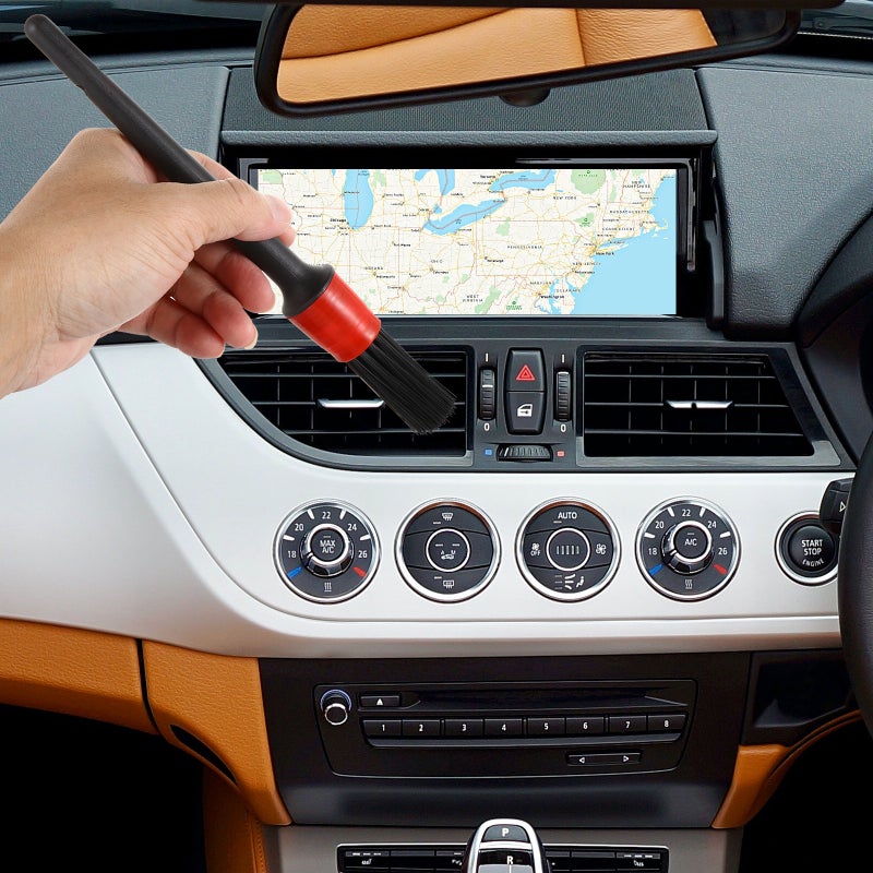 🚗 مجموعة فرش تنظيف عجلات السيارة متعددة الاستخدامات لتنظيف الداخل والخارج بشعيرات متينة - Image 3