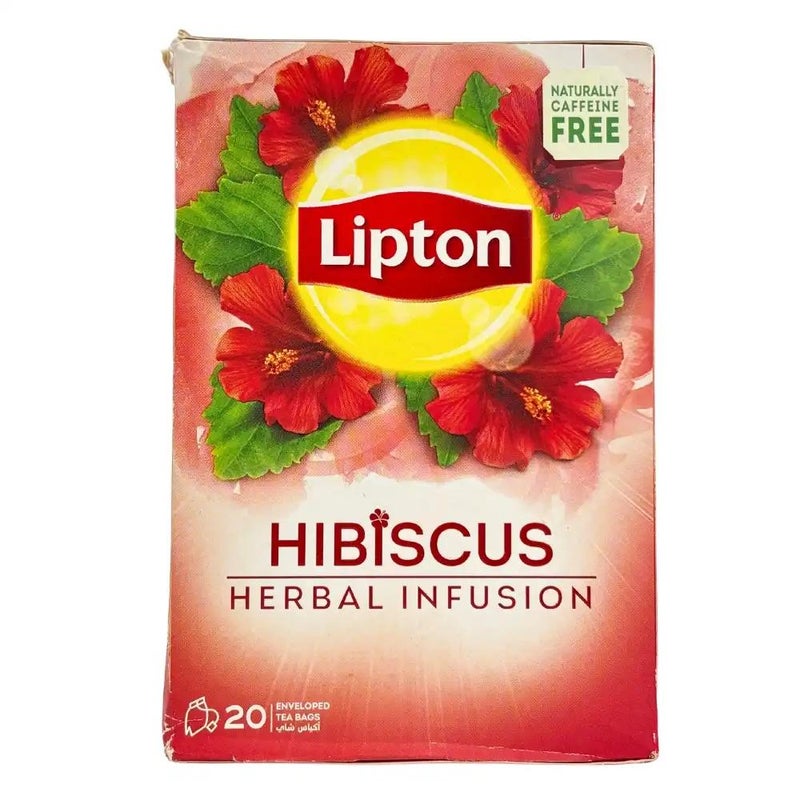 Lipton Hibiscus Herbal Infusion Natural Taste Tea Bags- 20 Tea Bags