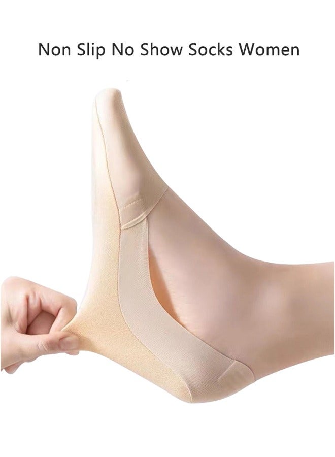 GUSGU 6 أزواج من النساء لا عرض الجوارب رقيقة الحرير غير الانزلاق منخفضة قطع بطانة الجوارب قارب غير مرئية للكعب العالي شقق النساء فتاة متعددة الألوان - Image 3