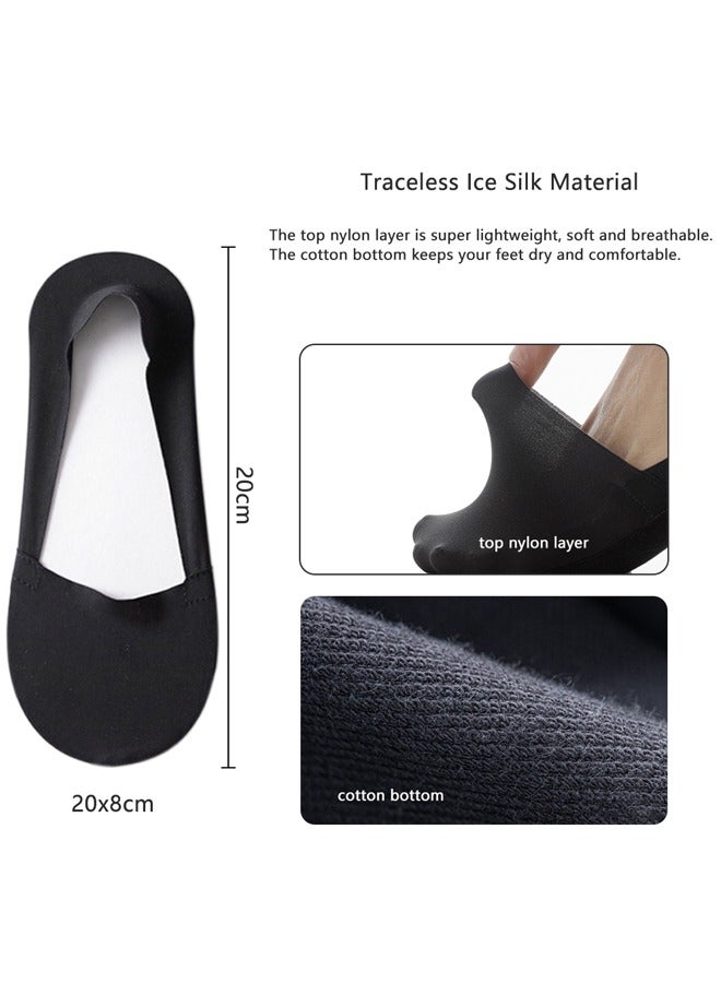 GUSGU 6 أزواج من النساء لا عرض الجوارب رقيقة الحرير غير الانزلاق منخفضة قطع بطانة الجوارب قارب غير مرئية للكعب العالي شقق النساء فتاة متعددة الألوان - Image 2