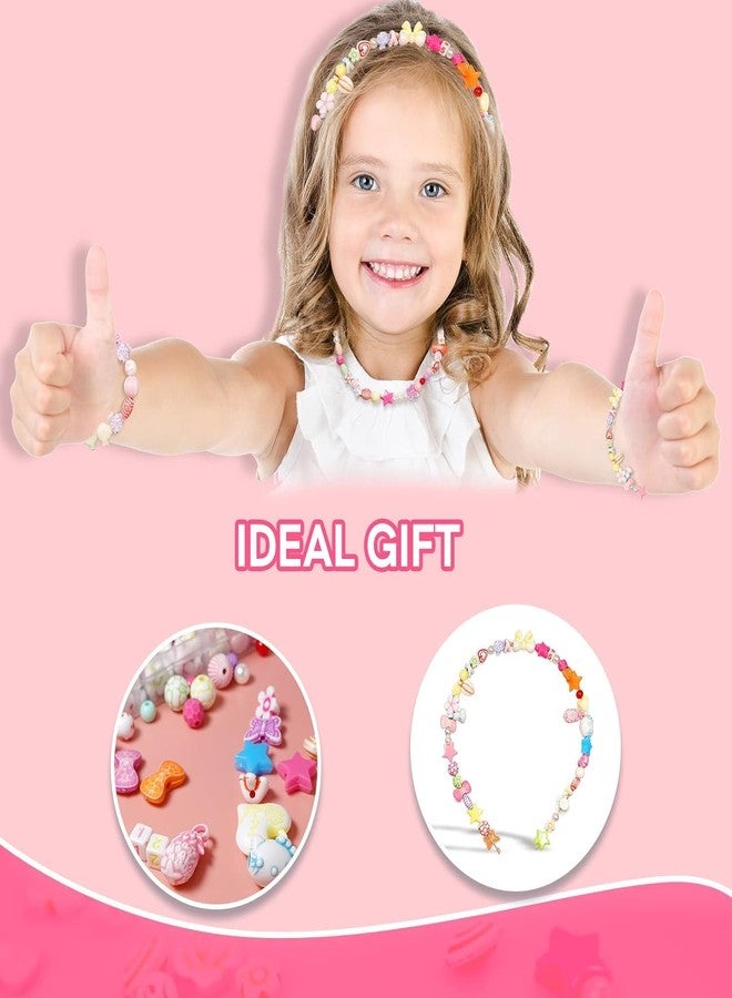 DOUSHI 580 Pcs Beads Kit for Kids Crafts, Children's Jewelry & Bracelet Making Kit, Beads Crafts for Girls and Boys, Birthday Gifts for Kids, Toys for Girls Age 5-12 Years Old - Image 5
