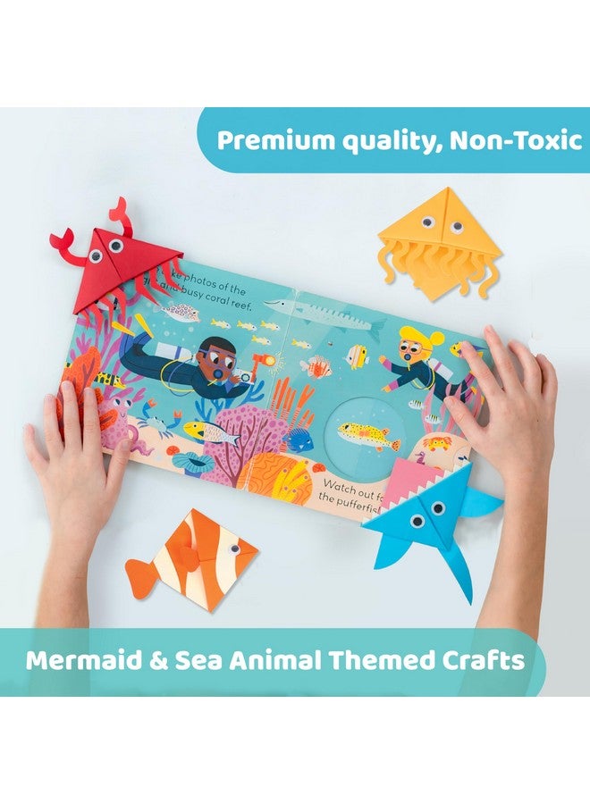 jackinthebox Cardboard Under The Sea Themed Craft Kit | Includes Beautiful Felt Mermaid Sewing Kit | 3 Different Crafts-in-1 | Best Gift Girls Ages 6 to 10 Years (3-in-1, Multicolor) - Image 3