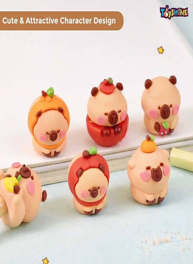 Toyshine Pencil Set with Erasers on Top | Pack of 6 Cute Character HB Pencils | Smooth Writing School Stationery for Kids, Students & Gifting Birthday Gift Return Gift - Image 5