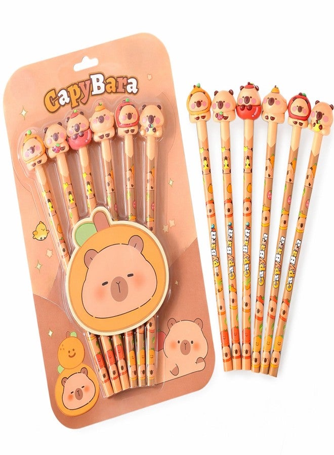 Toyshine Pencil Set with Erasers on Top | Pack of 6 Cute Character HB Pencils | Smooth Writing School Stationery for Kids, Students & Gifting Birthday Gift Return Gift - Image 1