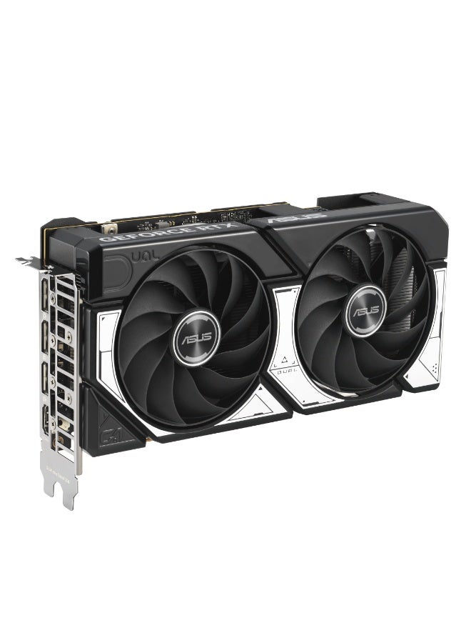 أسوس بطاقة الرسوميات ديوال جيفورس RTX 5060 O8G، 8GB GDDR7، PCIe 5.0، إصدار OC، تردد تعزيز 2565MHz، مروحتان بتقنية المحور المزدوج، تصميم 2.5 فتحة، HDMI 2.1، 3x DisplayPort 2.1، DLSS 4، تتبع الأشعة، ديوال BIOS، جاهزة للواقع الافتراضي، بناء أوتوماتيكي متقدم، طاقة 8 دبابيس، أسود | 90YV0N12-M0NA00 - Image 5