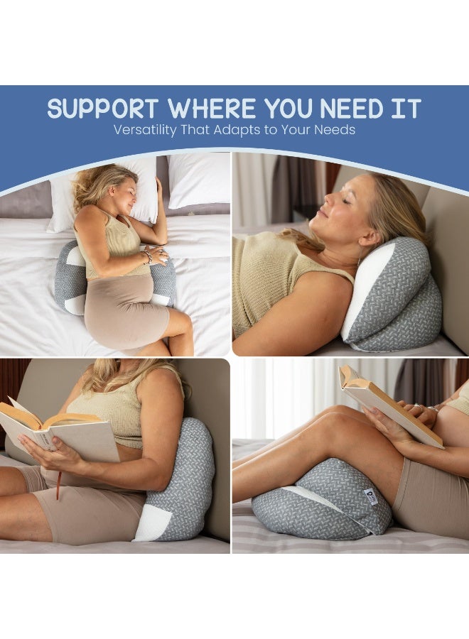 Bukela Plus Sized Pregnancy Pillow for Sleeping, Belly, Hip, Back Support for Pregnant Women, Maternity Wedge Pillow for Reducing Pregnancy Fatigue, Adjustable and Washable - Image 5