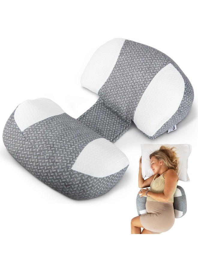 Bukela Plus Sized Pregnancy Pillow for Sleeping, Belly, Hip, Back Support for Pregnant Women, Maternity Wedge Pillow for Reducing Pregnancy Fatigue, Adjustable and Washable - Image 1