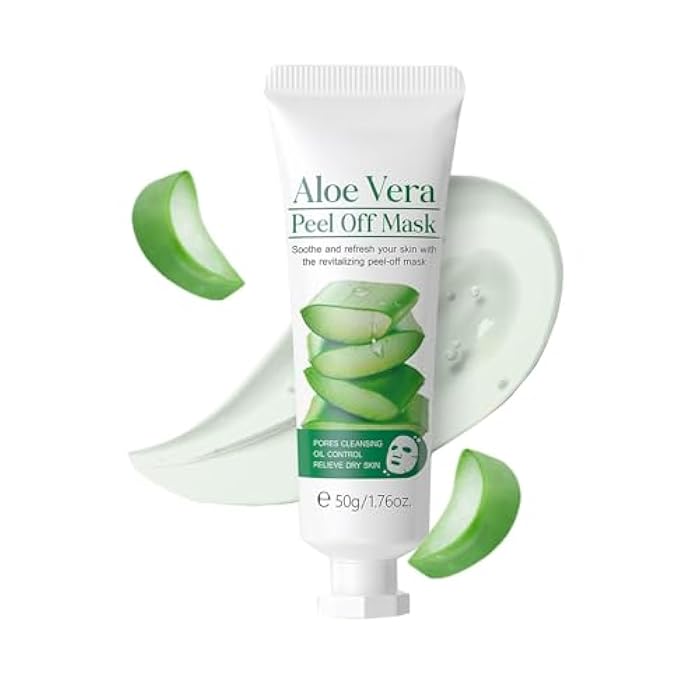 AKARY Aloe Vera Cleansing Peel Off Mask- Pore-Clearing, Soothing & Hydrating Facial Masks Moisturizer with Aloe, Sodium Hyaluronate, Clean Face Mask Moisturize Dry Skin, 1.76oz - Image 1