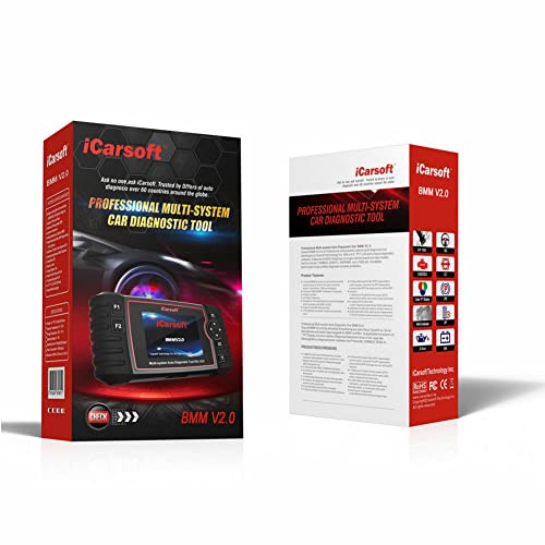 iCarsoft ماسح iCarsoft OBD2، أداة تشخيص السيارة لقراءة الأكواد BMM V2.0 لسيارات BMW/Mini، مع إعادة تعيين خدمة الزيت، EPB، BMS، DPF، SAS، إلخ، OBD II، النسخة المحدثة من i910-II - Image 5