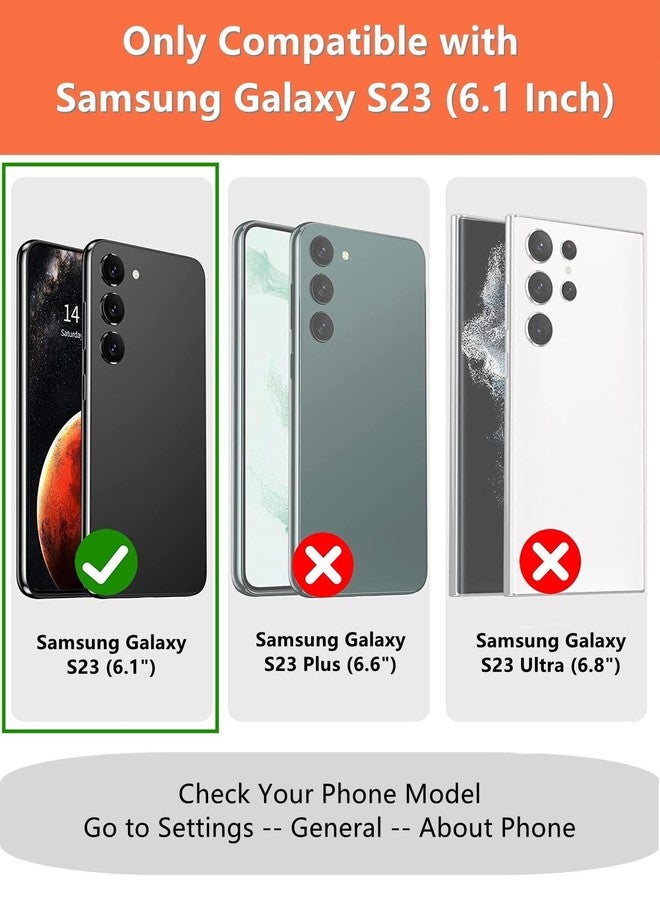 iCoverCase for Samsung Galaxy S23 Wallet Case with Card Holder, Kickstand Feature PU Leather Case with Adjustable Crossbody Lanyard Magnetic Clasp Zipper Pocket Flip Cover (Green) - Image 2