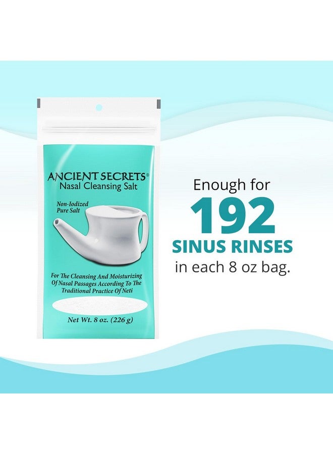 آينشنت سيكريتس ملح أنشيونت سيكريتس نيتي بوت - ملح تنظيف الأنف، ملح نقي غير معالج باليود للاستخدام مع وعاء تنظيف الأنف أنشيونت سيكريتس، 8 أونصة - Image 4