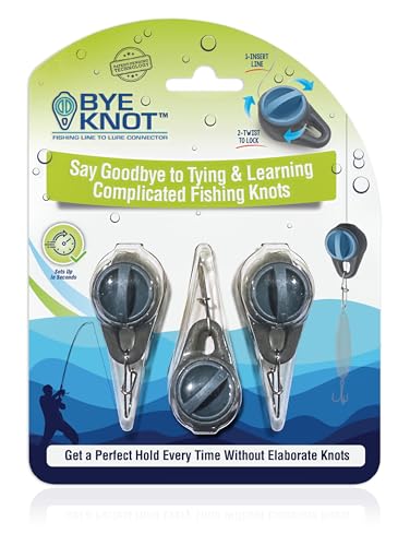ByeKnot Fishing Knot Tying Tool | Fishing Line to Lure Connector | Protect from Fish Hooks | Tie Fishing Knots Easily | Cool Gadgets for Fishermen | Fishing Lure Accessory for Beginner Anglers - Image 1