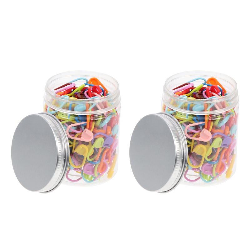 2 Boxes of Crochet Markers Color Knitting Mark Buttons DIY Sewing Tools - Image 1